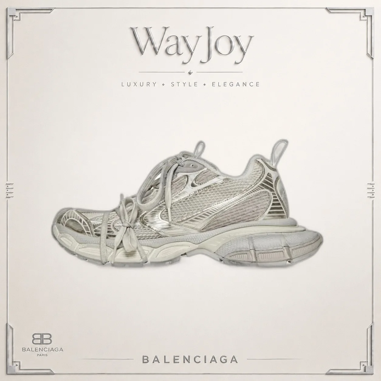 Balenciaga 3XL Mesh Lace-Up Distressed Low-Top Dad Sneaker