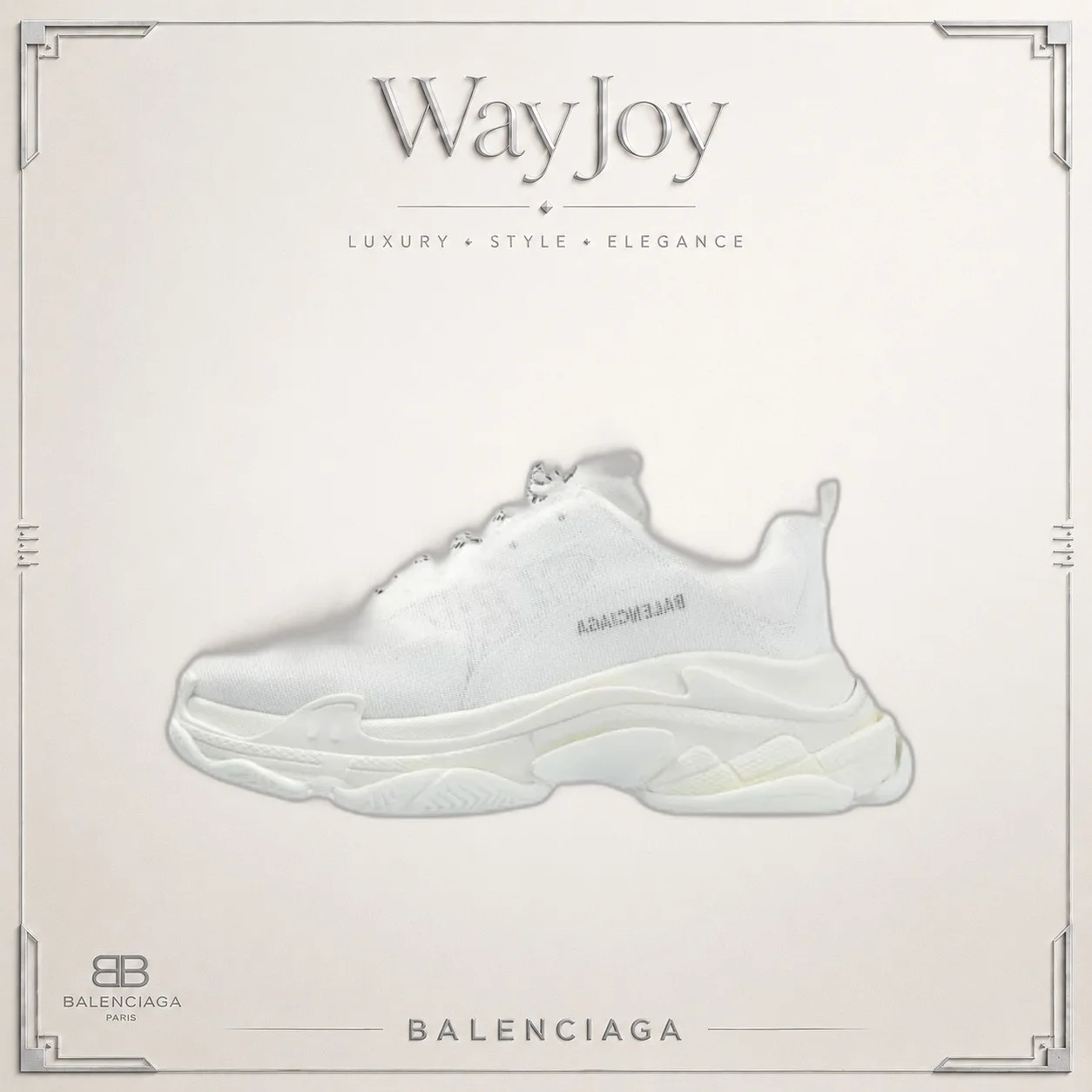 Balenciaga Triple S Low-Top Sneakers — White
