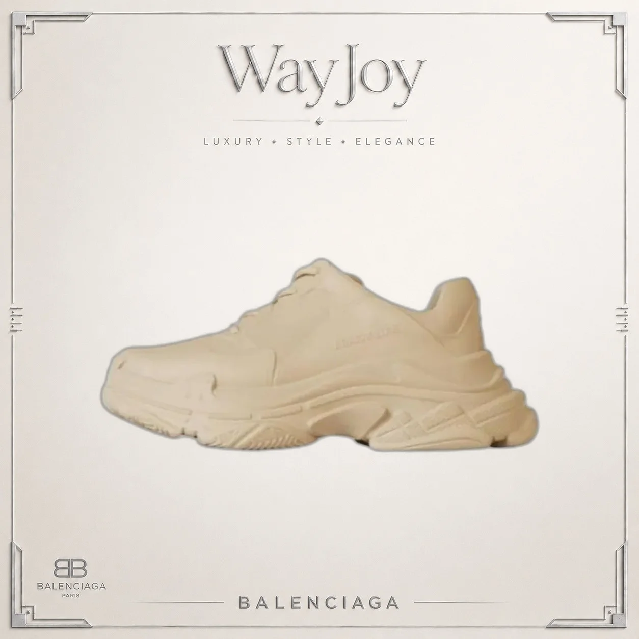Balenciaga Triple S Leather Low-Top Sneaker