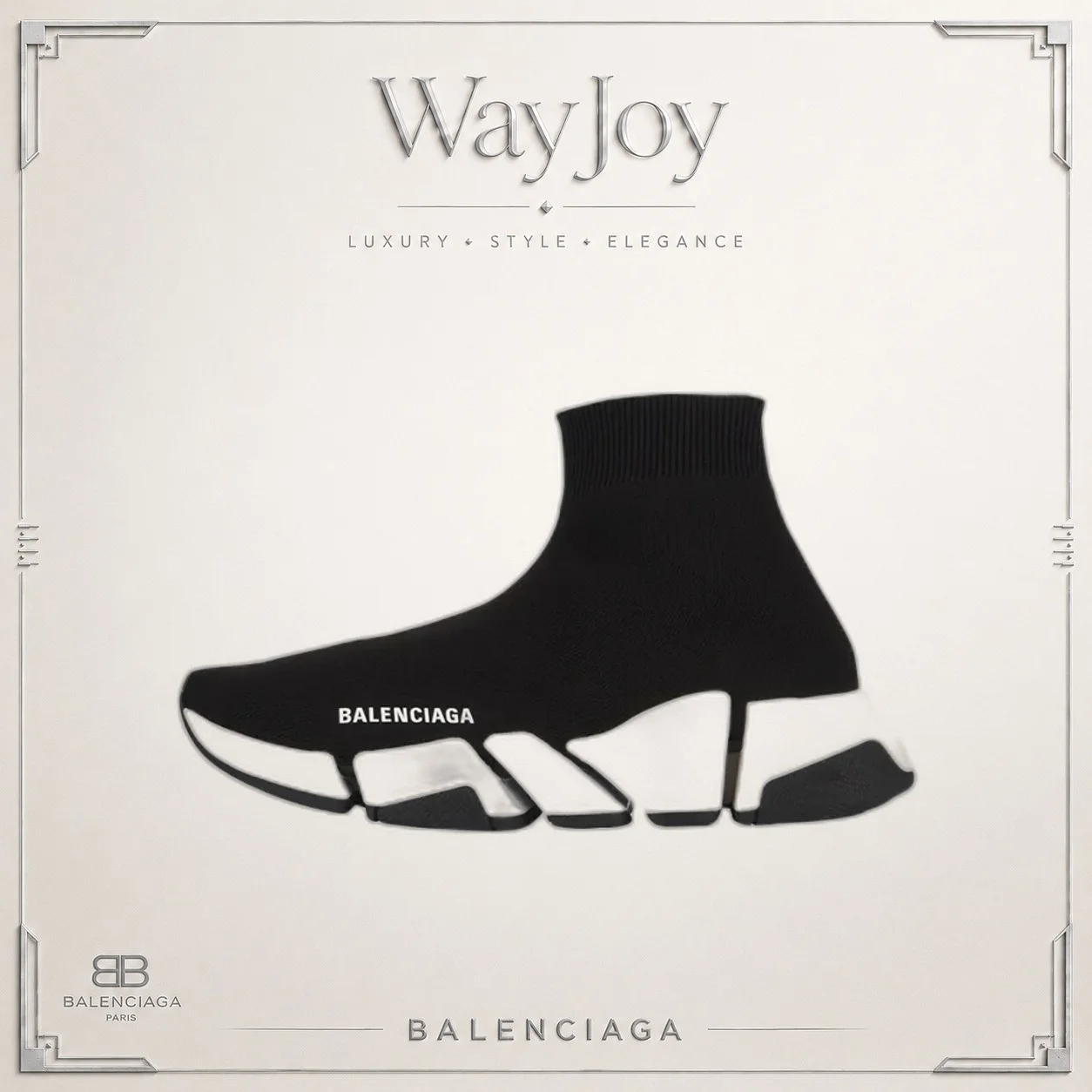 Balenciaga Speed 2.0 High-Top Sneaker - Black