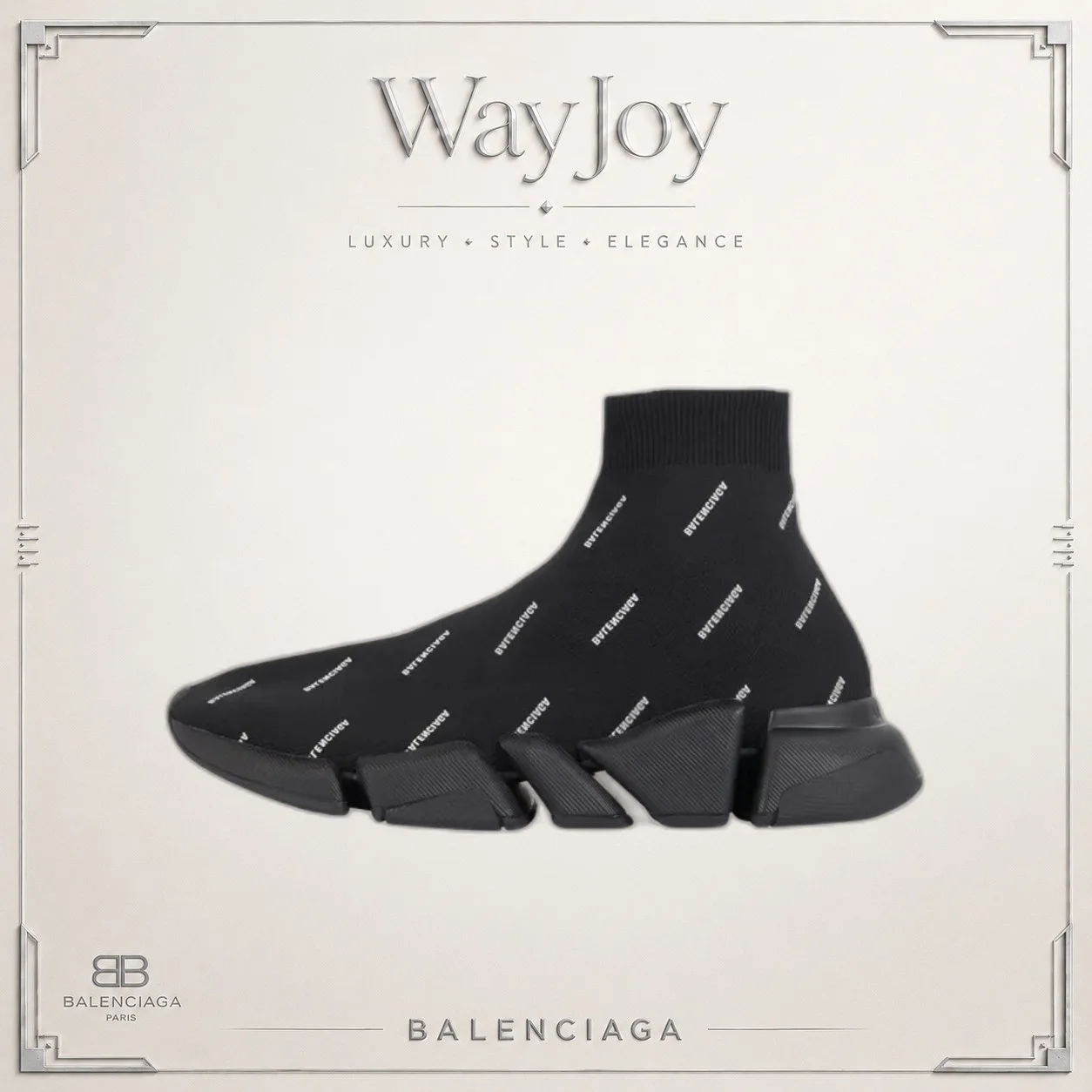 Balenciaga Speed 2.0 High-Top Sneakers - Black