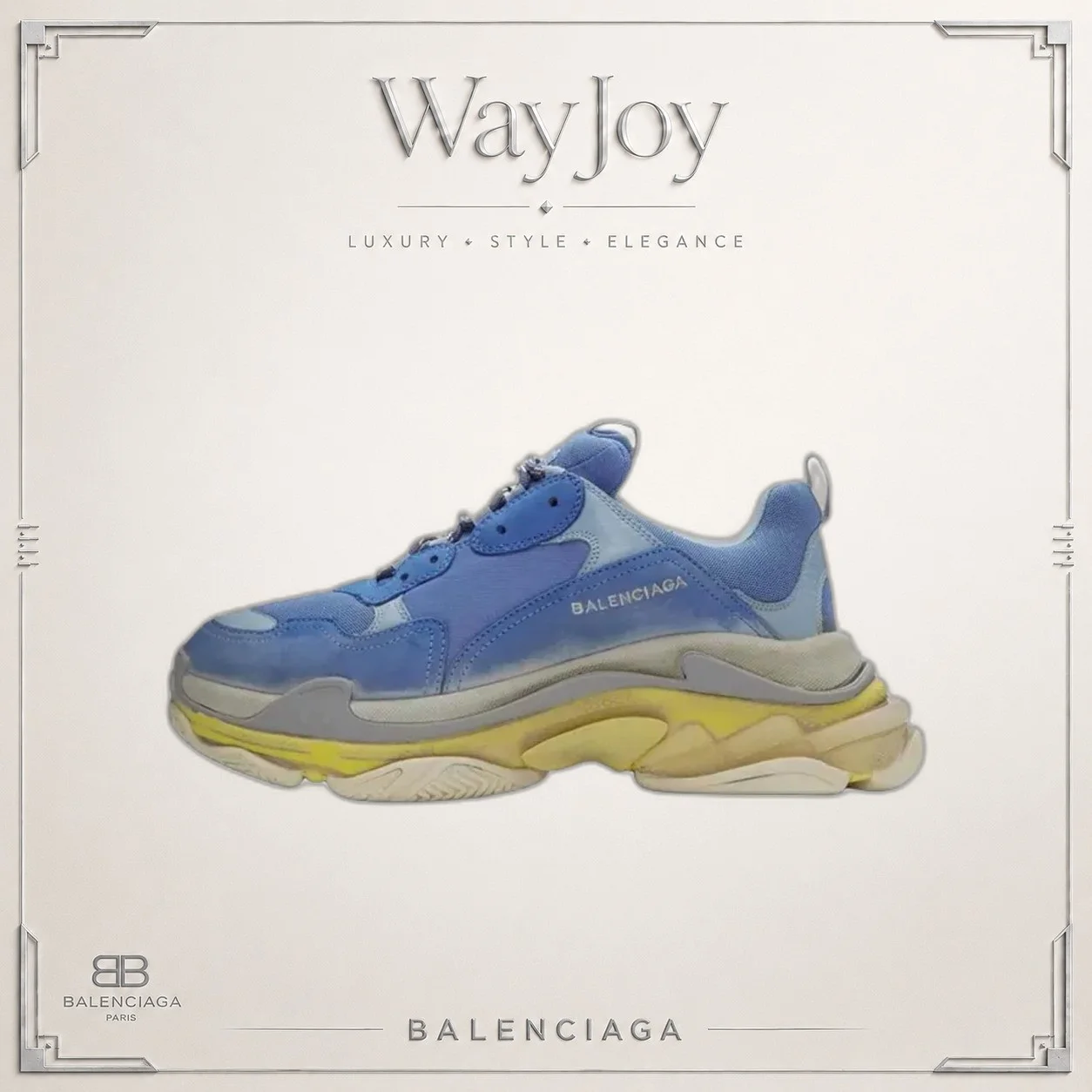 SSENSE x Balenciaga Triple S Leather Round-Toe Lace-Up Low-Top Dad Sneakers