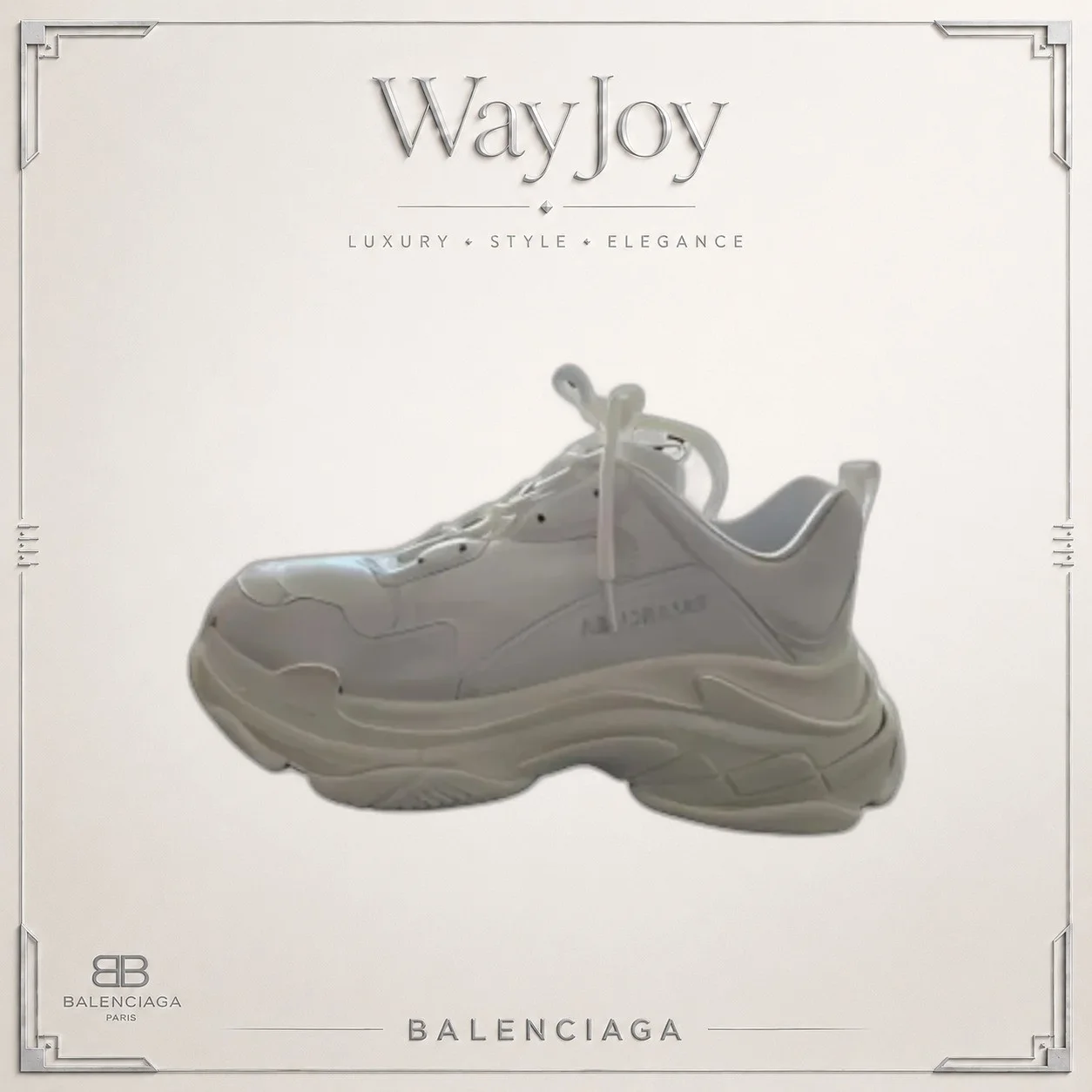 Balenciaga Triple S Leather Low-Top Sneakers