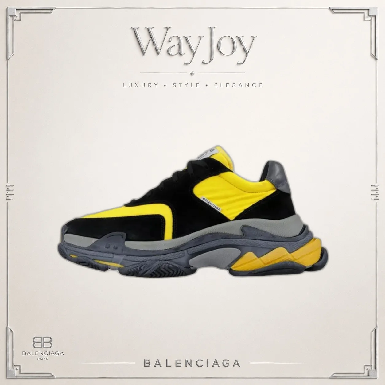 Balenciaga Triple S Suede Round-Toe Lace-Up Low-Top Dad Sneakers
