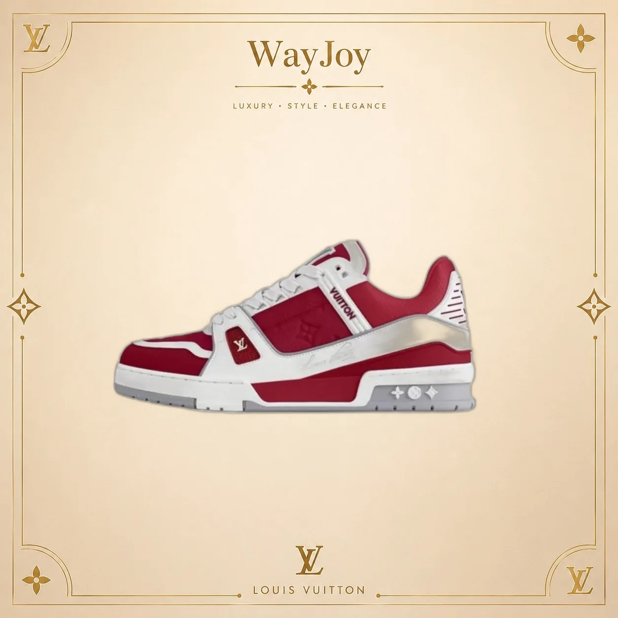 Louis Vuitton Trainer Low-Top Sneakers - Red
