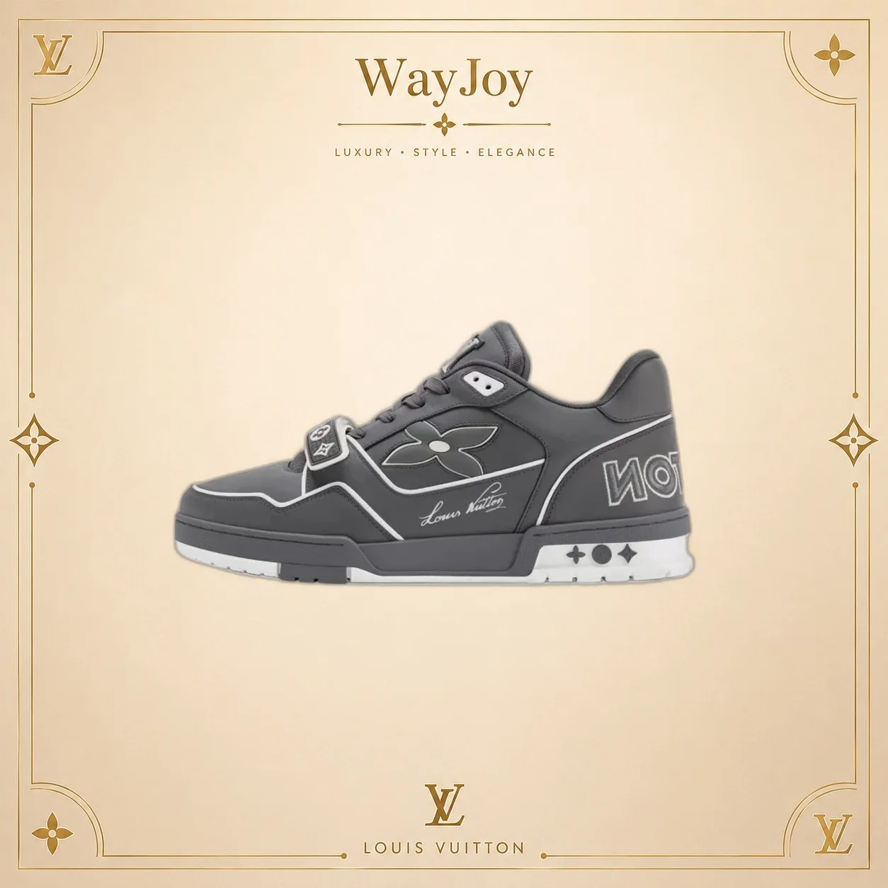 LOUIS VUITTON Trainer Low-Top Sneaker in Smooth Calfskin