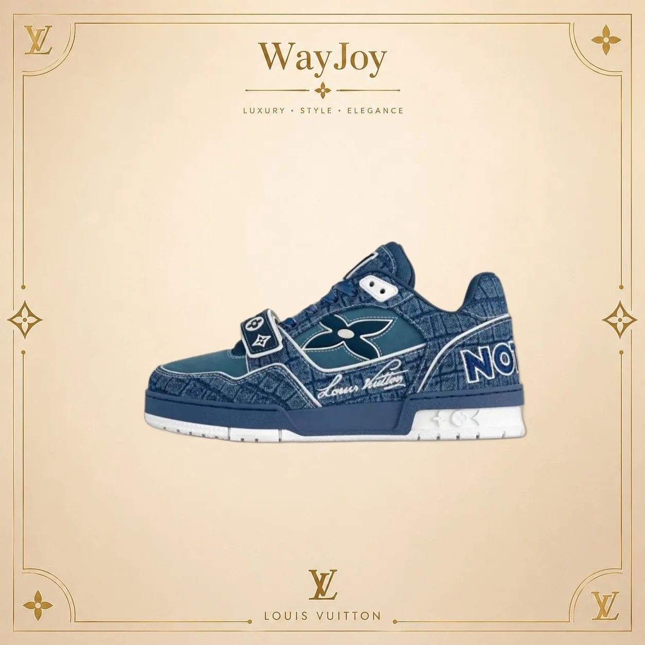 LOUIS VUITTON Trainer Denim Low-Top Sneakers