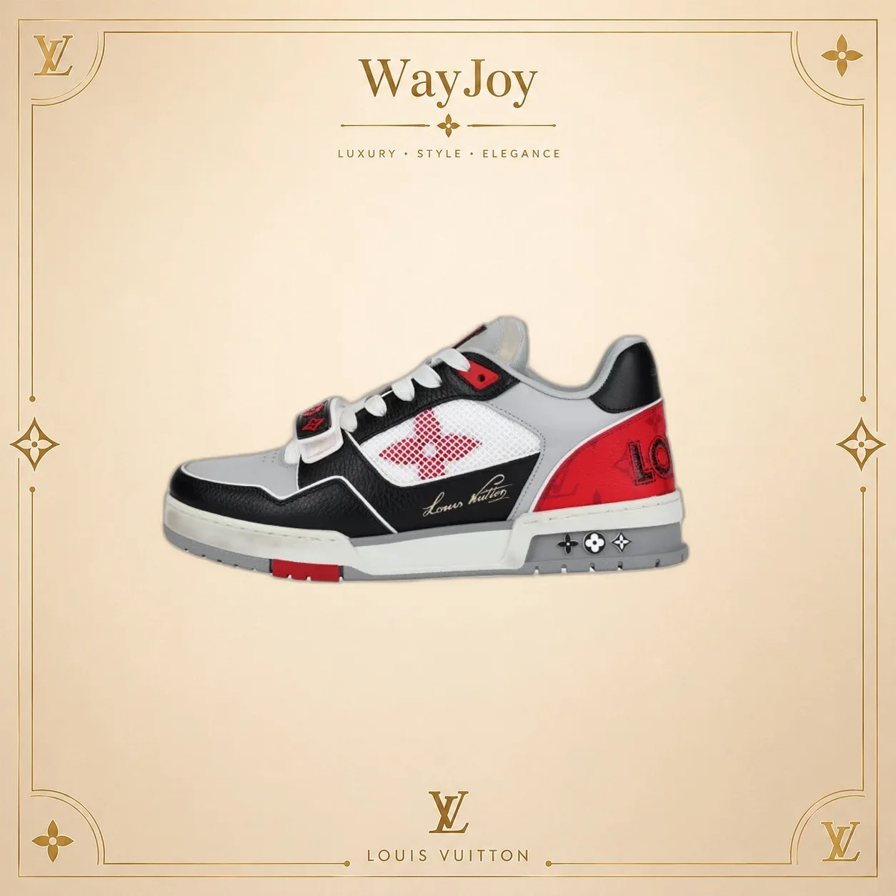 LOUIS VUITTON Trainer Round-Toe Low-Top Sneakers