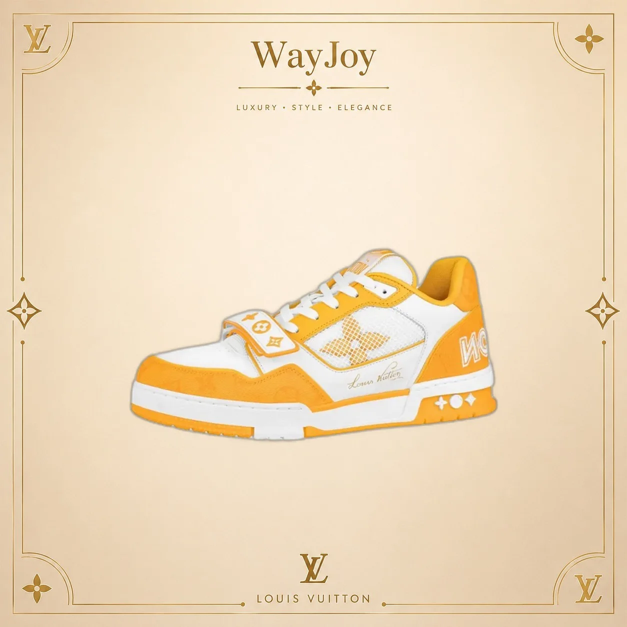 Louis Vuitton Trainer Leather Velcro Low-Top Sneakers