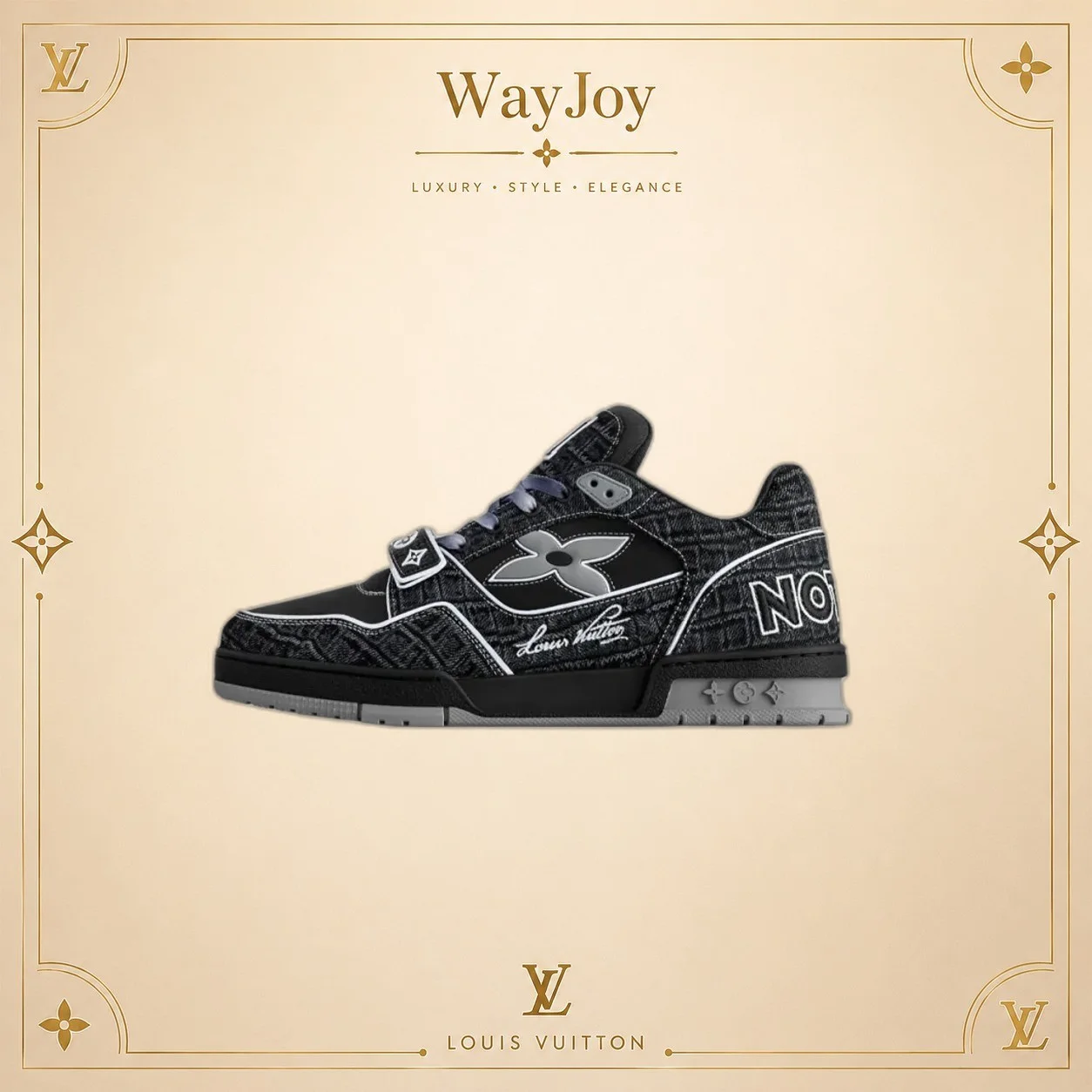 Louis Vuitton Trainer Denim Low-Top Sneakers