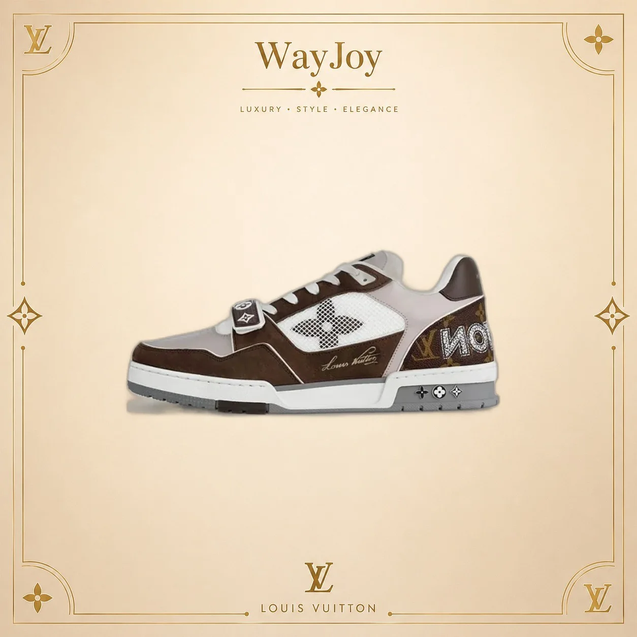 LOUIS VUITTON Trainer Leather Low-Top Sneakers
