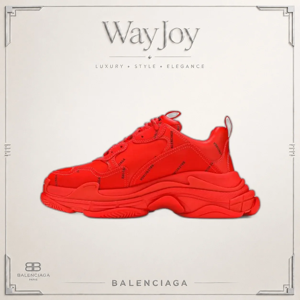 Balenciaga Triple S Mesh & Fabric Low-Top Dad Sneaker