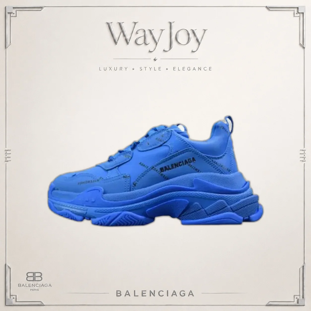 Balenciaga Triple S Leather Platform Low-Top Sneaker