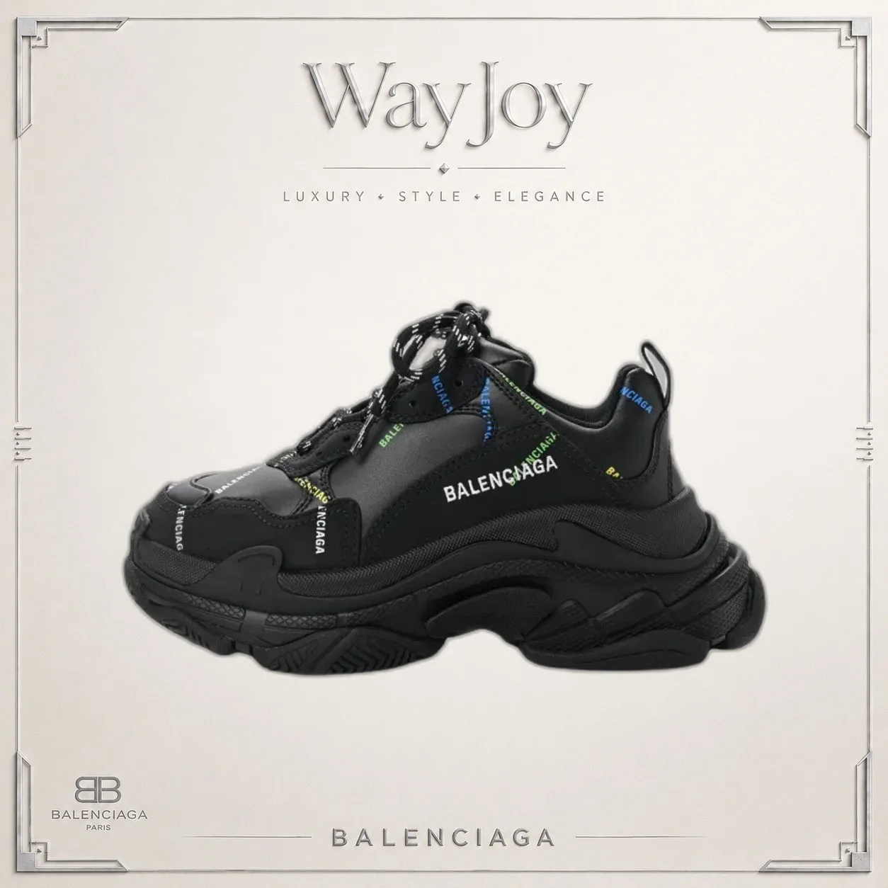 Balenciaga Triple S Leather Low-Top Dad Sneakers