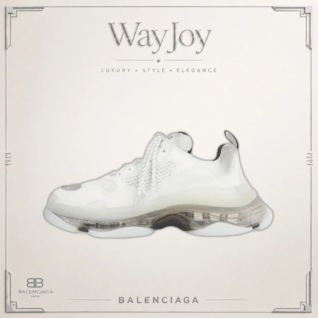 Balenciaga Triple S Clear Sole Low-Top Sneakers
