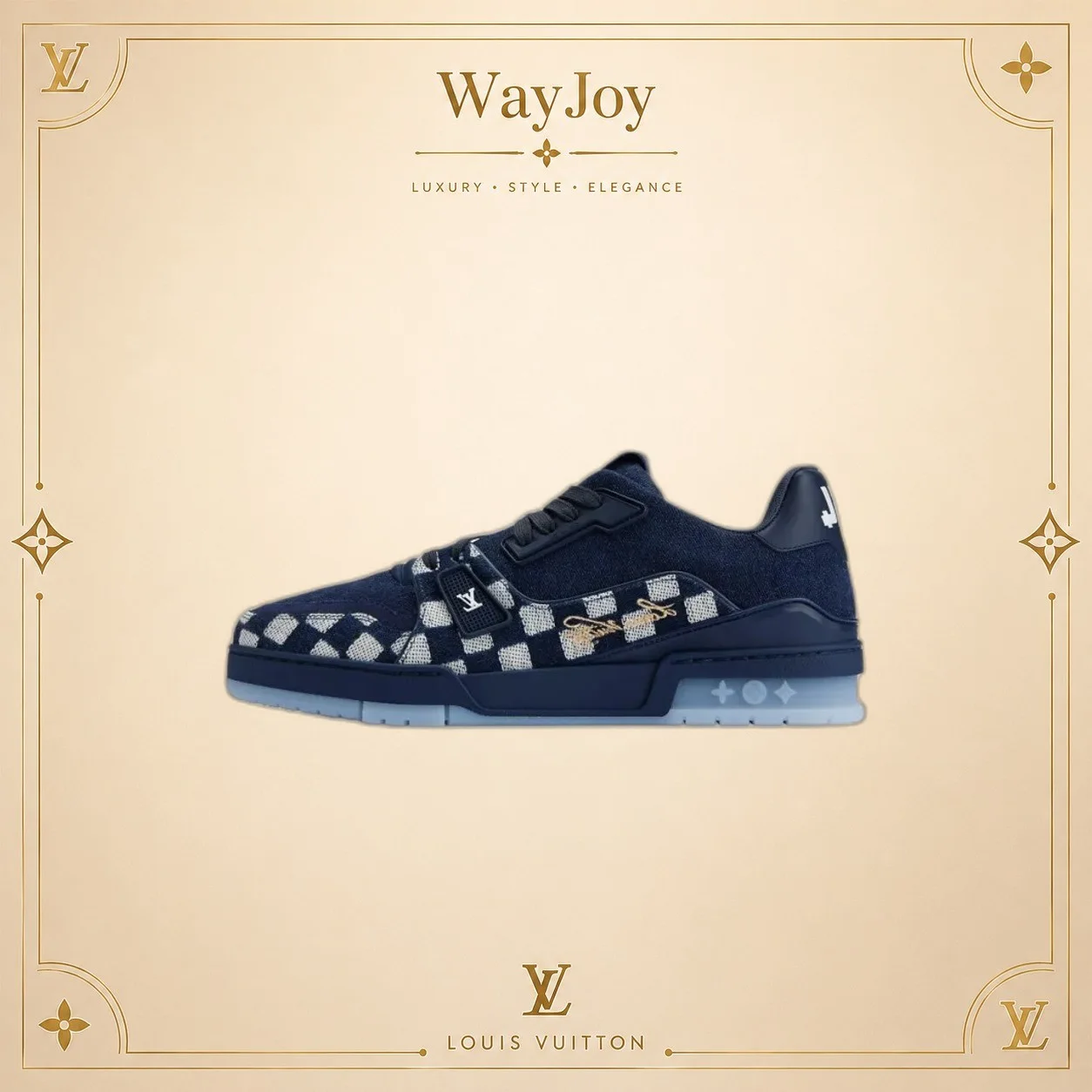 LOUIS VUITTON x Nigo Trainer FW25 Denim Low-Top Sneakers