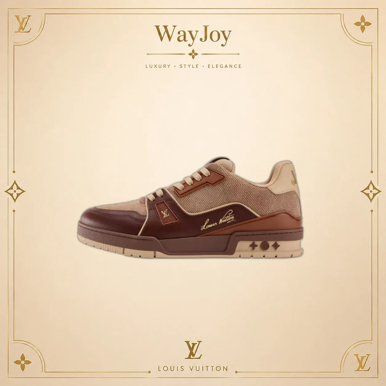 LOUIS VUITTON Trainer Low-Top Sneakers - Chestnut