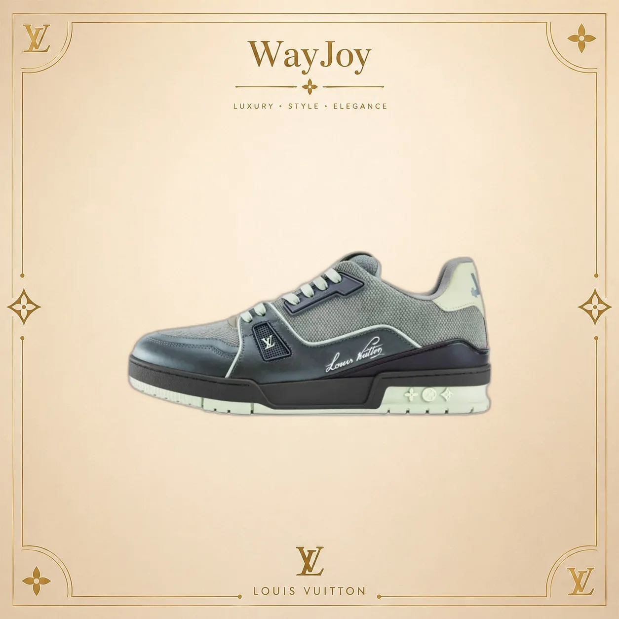 LOUIS VUITTON Trainer Smooth Calfskin Low-Top Sneakers