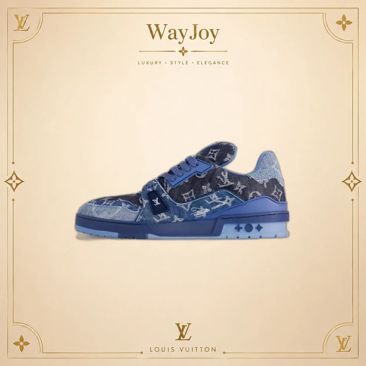 LOUIS VUITTON Trainer Denim Low-Top Sneakers