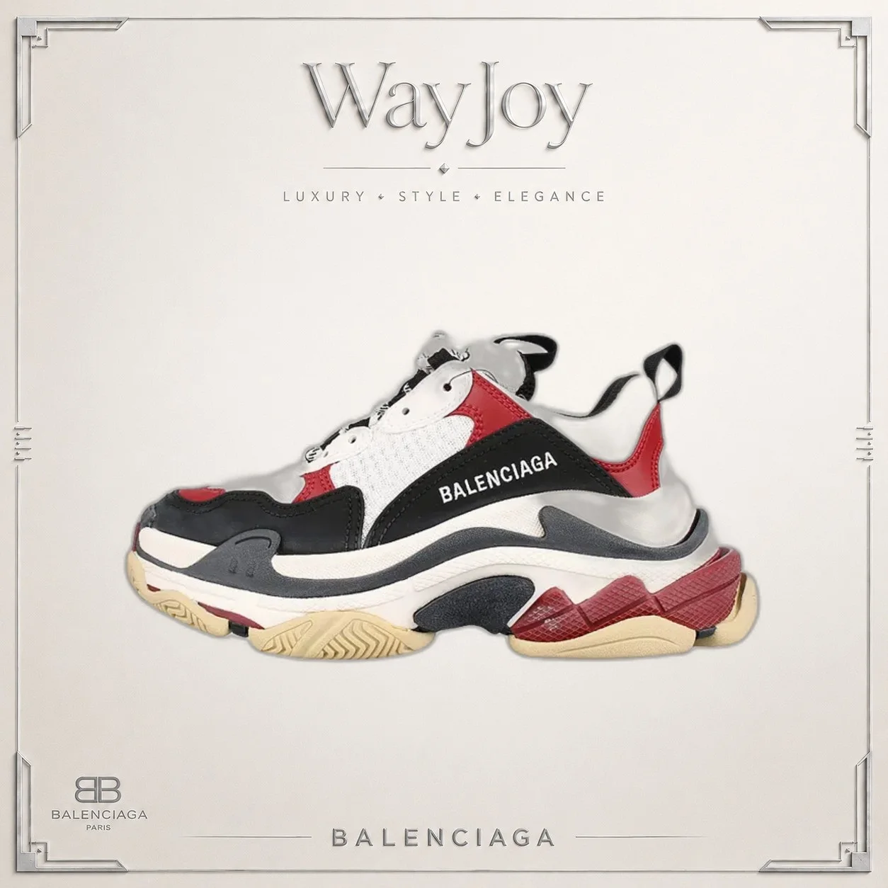 Balenciaga Triple S Mesh & Nylon Low-Top Dad Sneakers
