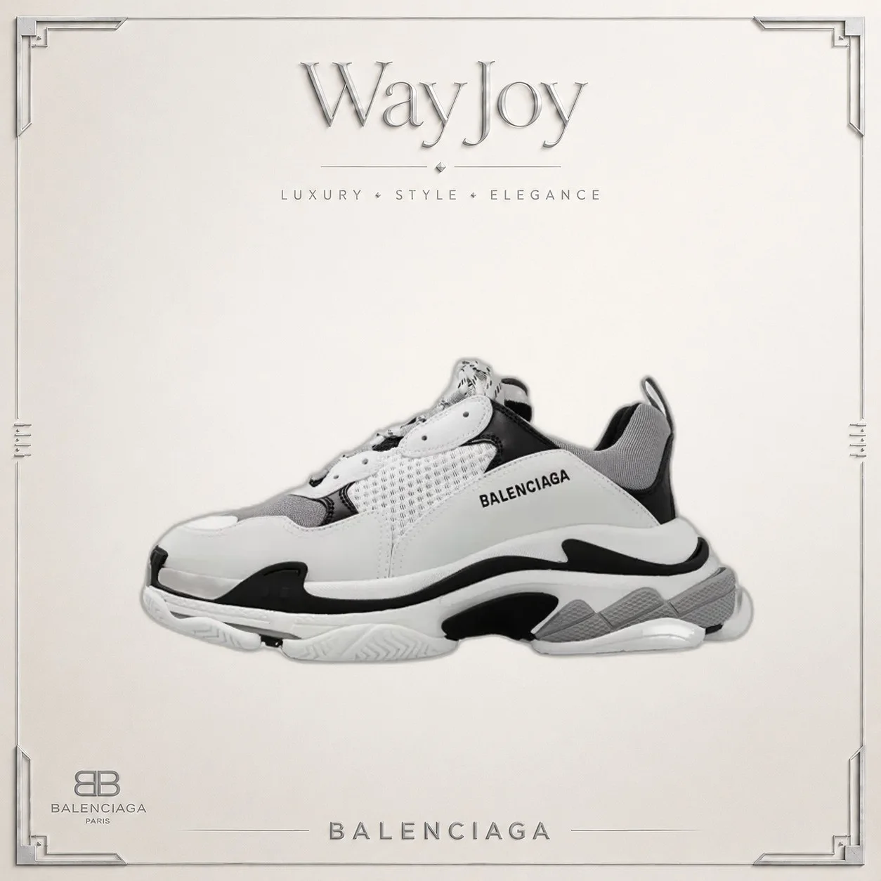 Balenciaga Triple S Logo-Embroidered Platform Low-Top Sneakers