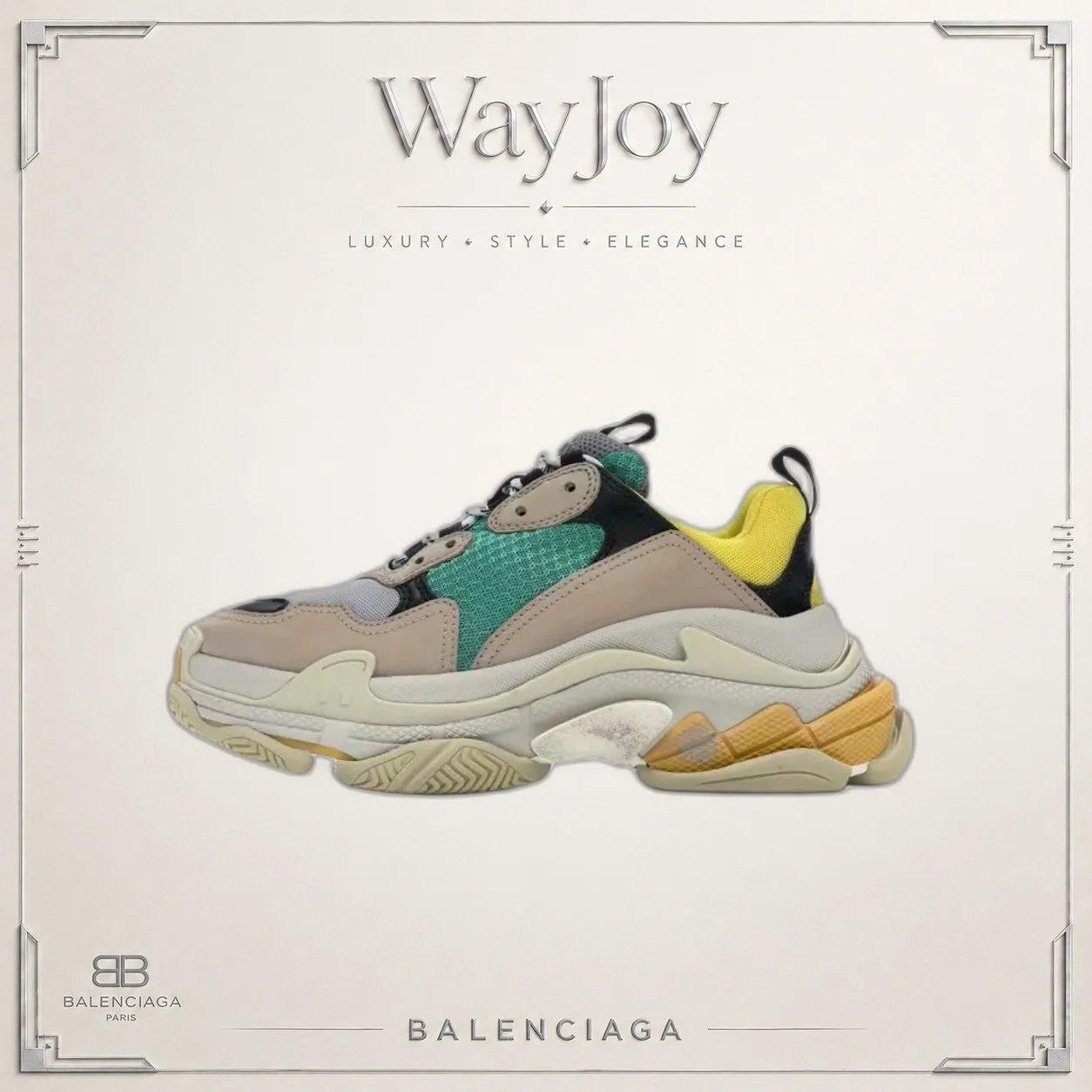 Balenciaga Triple S Distressed Low-Top Sneakers