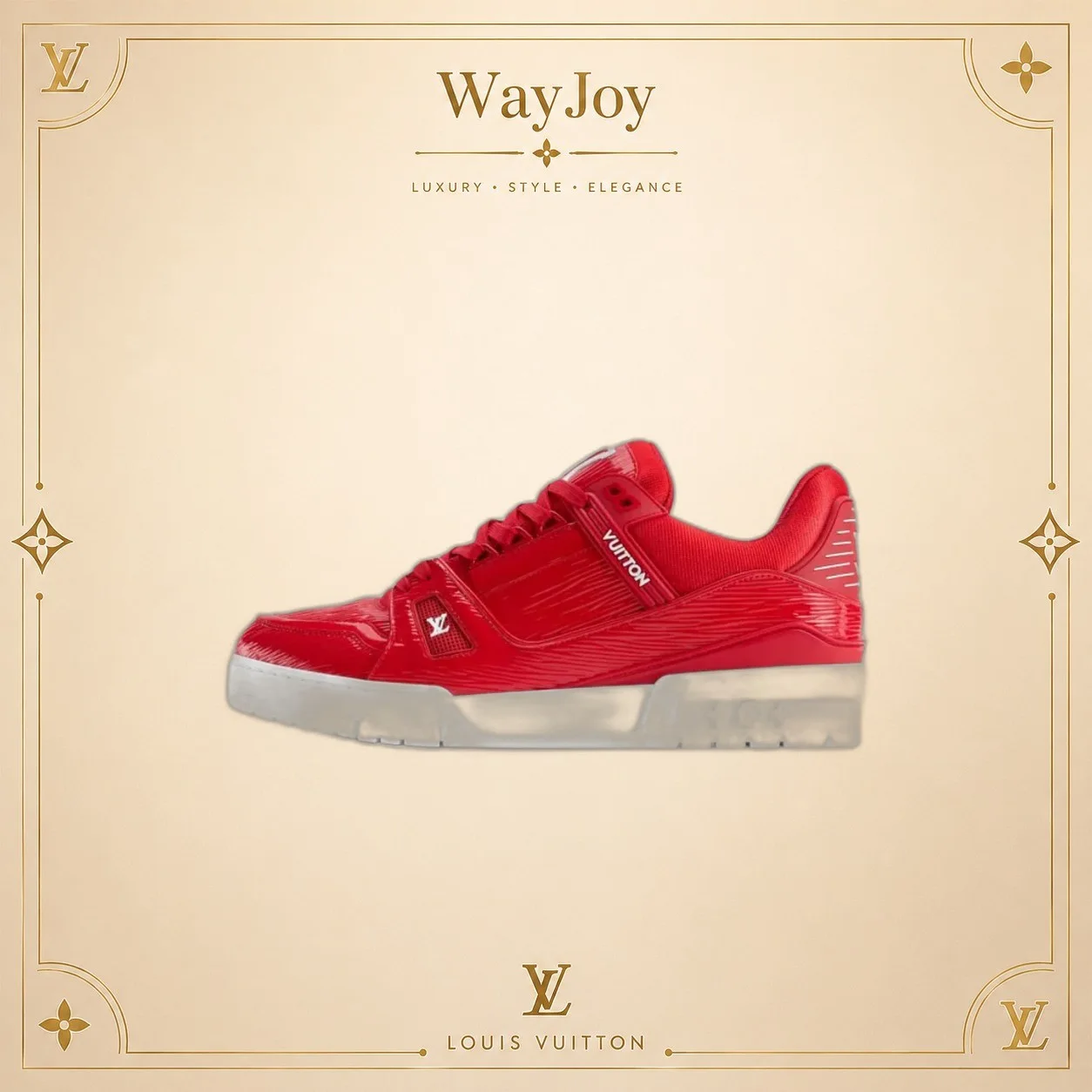 Louis Vuitton Trainer Patent Leather Low-Top Sneakers