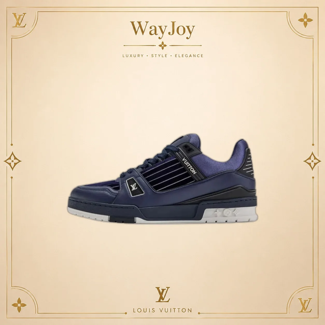LOUIS VUITTON Trainer Velvet Low-Top Sneakers