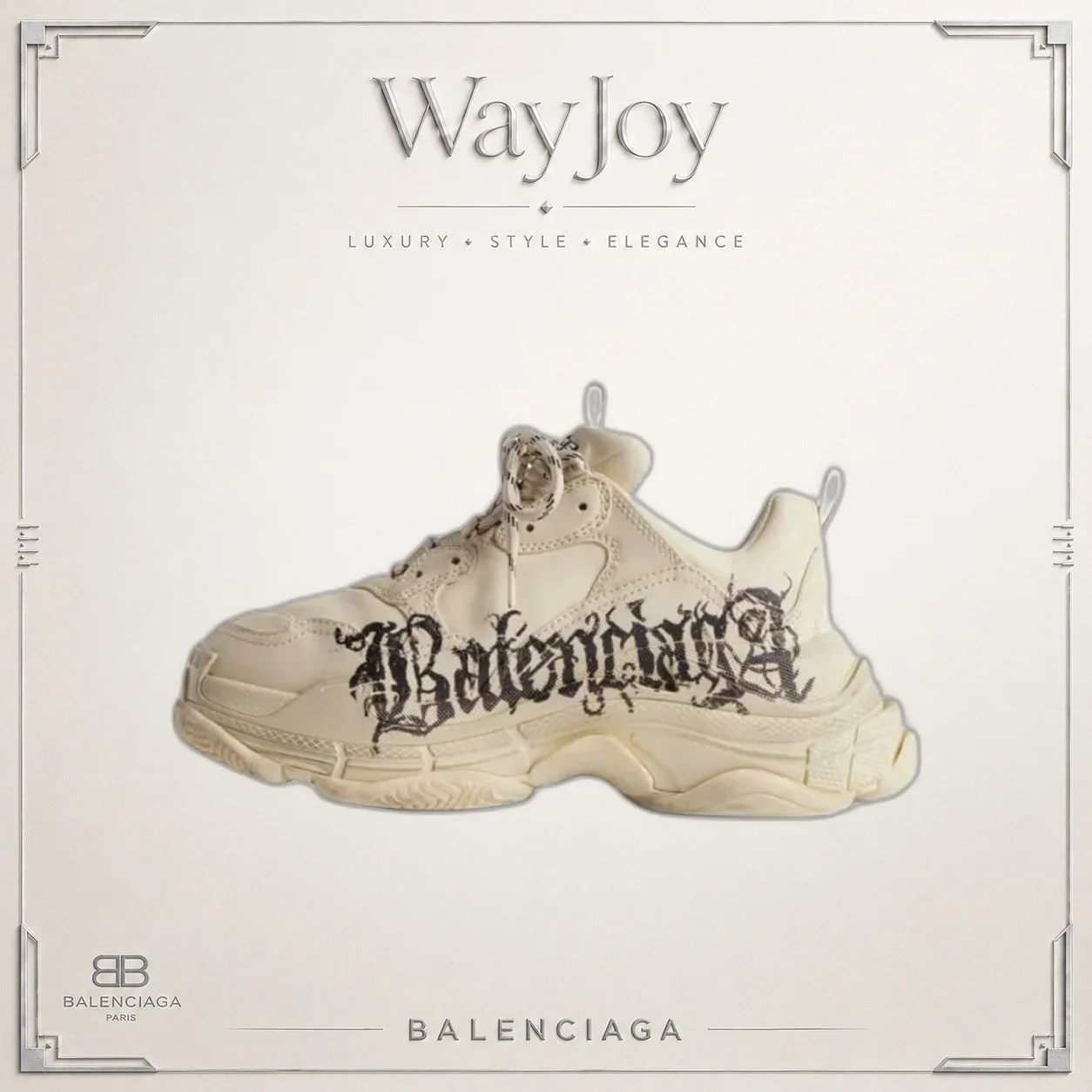 Balenciaga Triple S Leather Low-Top Dad Sneaker