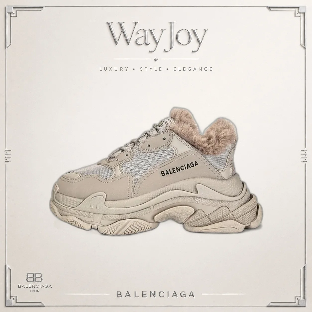 Balenciaga Triple S Distressed Low-Top Sneakers