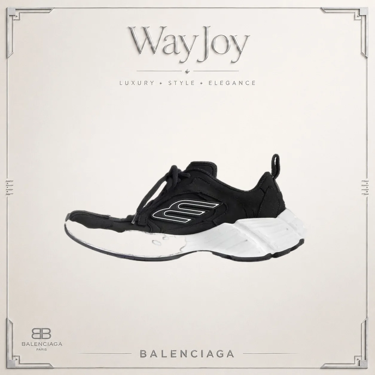 Balenciaga Monday Low-Top Chunky Dad Sneaker - Black