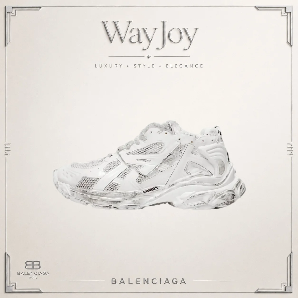 Balenciaga Runner Low-Top Sneakers - White