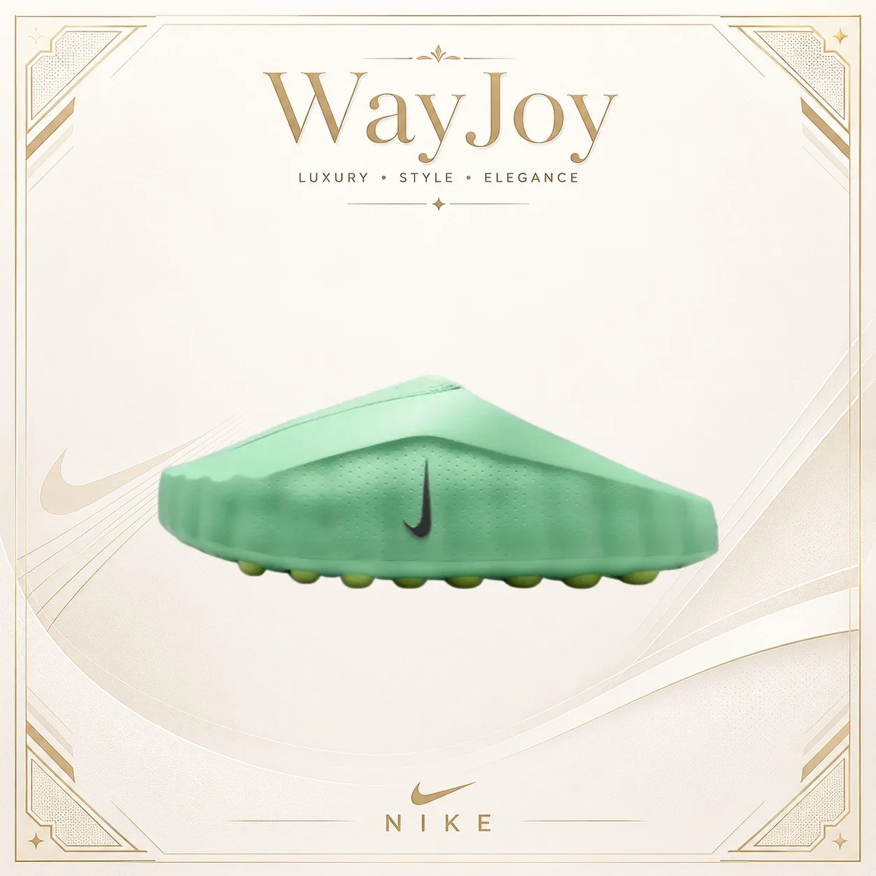 Nike Mind 001 Closed-Toe Slide in Cucumber Green