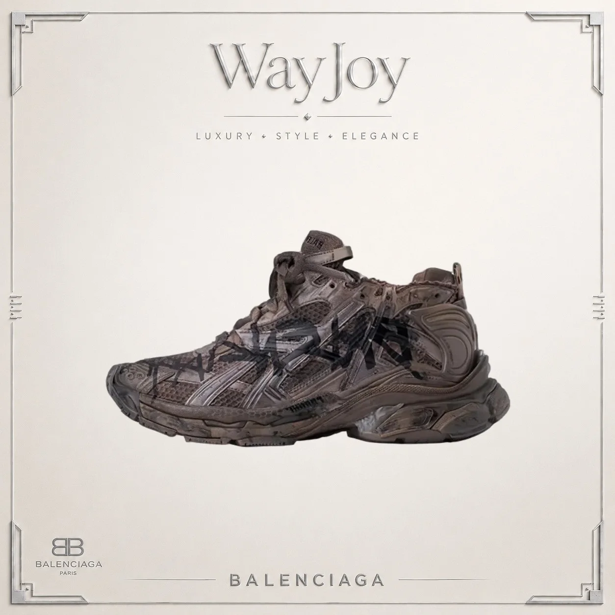 Balenciaga Runner Graffiti Low-Top Sneakers