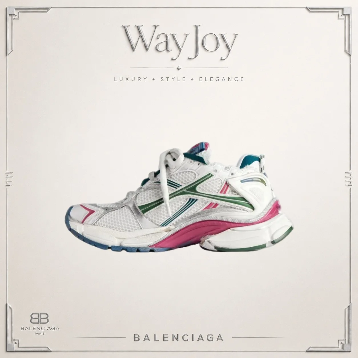 Balenciaga Runner Low-Top Dad Sneakers - White