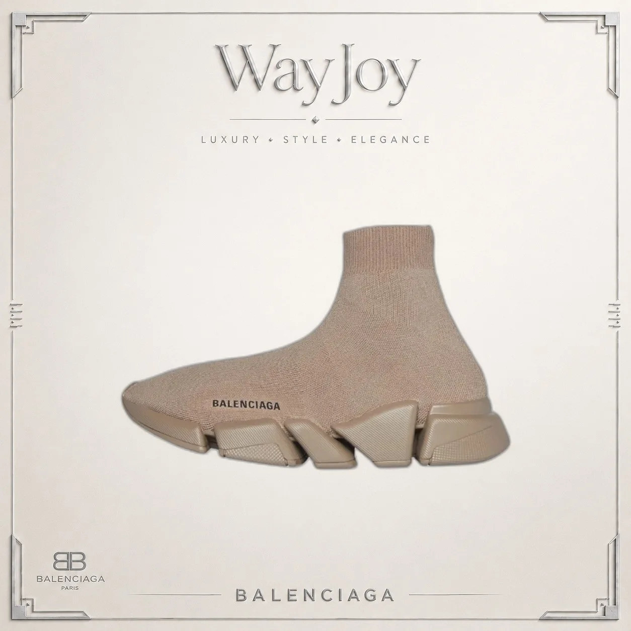 Balenciaga Speed 2.0 Recycled Sneakers - Khaki Brown