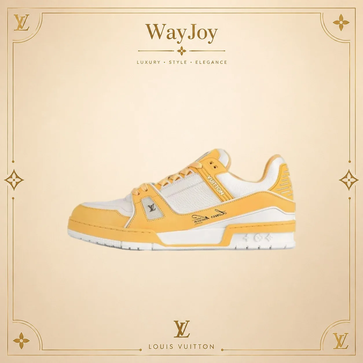 Louis Vuitton Trainer Low-Top Sneakers in Yellow