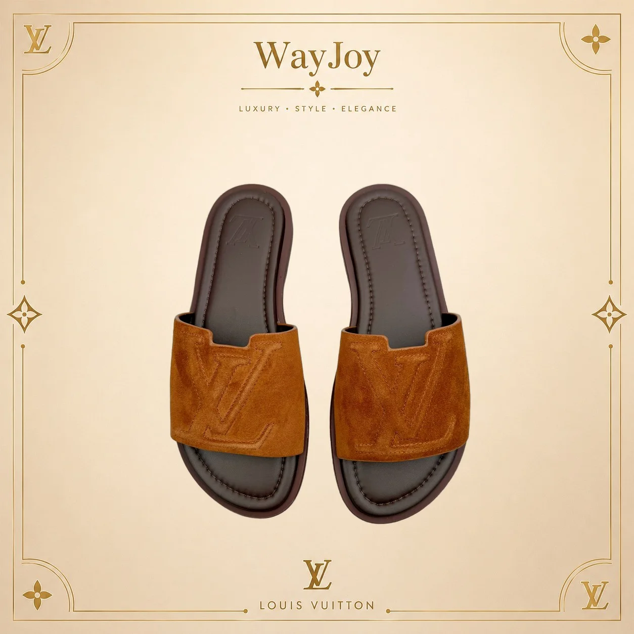 Louis Vuitton Oasis Denim Slide Sandals
